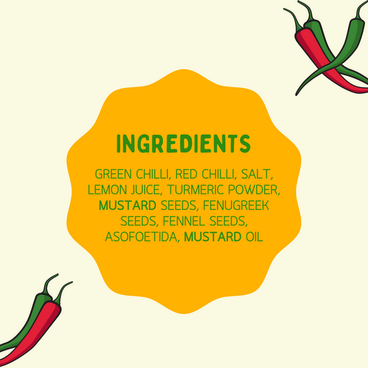 Fiery green chilli pickle with bold heat and gourmet spice