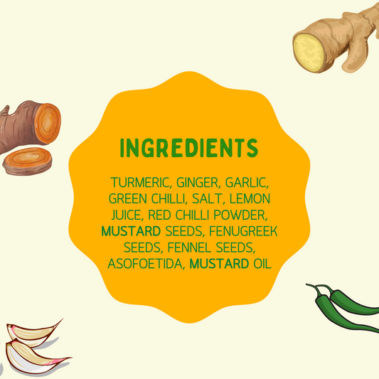 Raw turmeric and ginger pickle with probiotic benefits