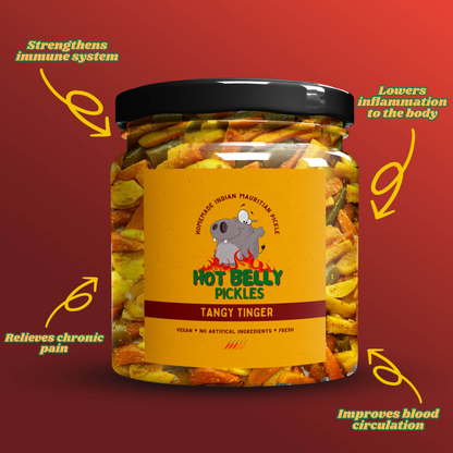 Artisanal gourmet spicy pickle in TANGY TINGER