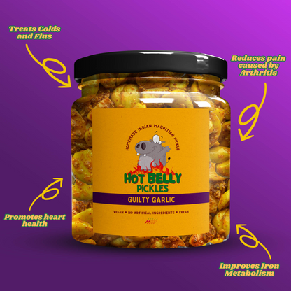 Artisanal gourmet spicy pickle in GUILTY GARLIC