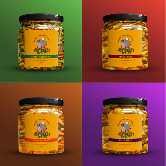 Pickle gift set with artisanal gourmet spicy pickle bundle